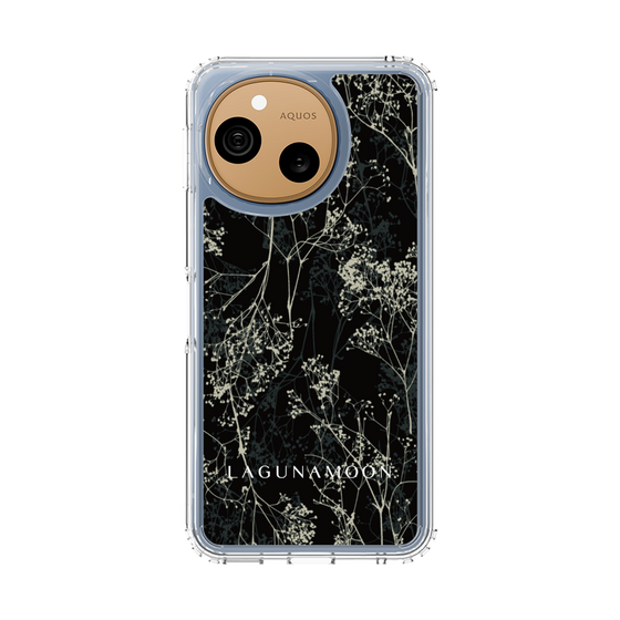 スリムプロテクションケース［ LAGUNAMOON - ボタニカル - Black ］