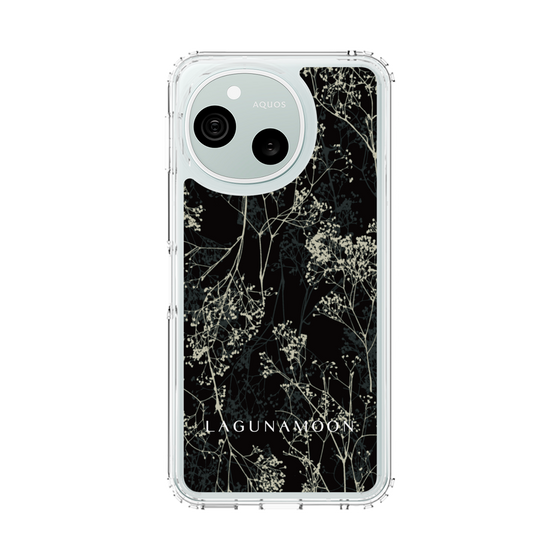 スリムプロテクションケース［ LAGUNAMOON - ボタニカル - Black ］