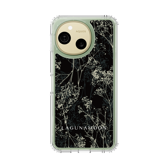スリムプロテクションケース［ LAGUNAMOON - ボタニカル - Black ］