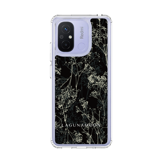 スリムプロテクションケース［ LAGUNAMOON - ボタニカル - Black ］
