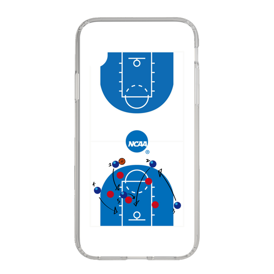 スリムプロテクションケース［ NCAA - バスケットボールコート - clear ］