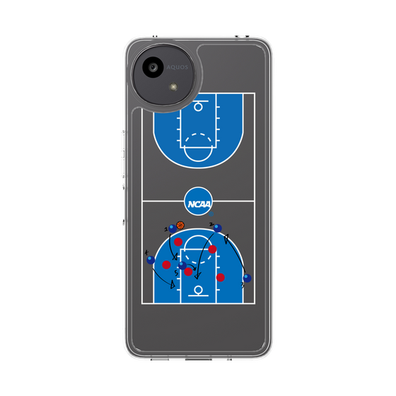 スリムプロテクションケース［ NCAA - バスケットボールコート - clear ］