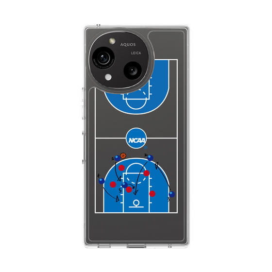 スリムプロテクションケース［ NCAA - バスケットボールコート - clear ］