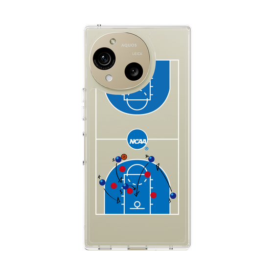 スリムプロテクションケース［ NCAA - バスケットボールコート - clear ］