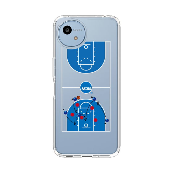 スリムプロテクションケース［ NCAA - バスケットボールコート - clear ］