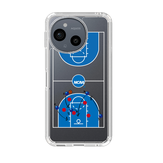 スリムプロテクションケース［ NCAA - バスケットボールコート - clear ］