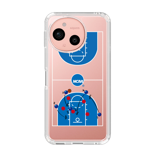 スリムプロテクションケース［ NCAA - バスケットボールコート - clear ］