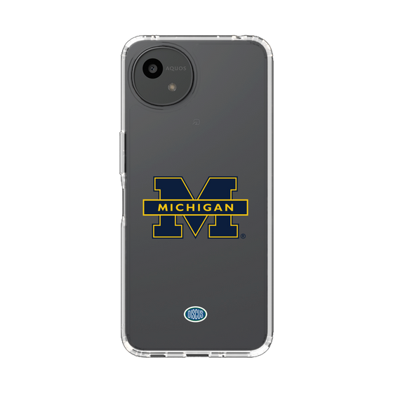 スリムプロテクションケース［ ミシガン大学 - ロゴ - Clear ］