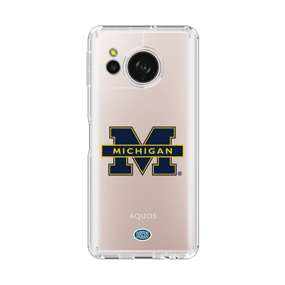 スリムプロテクションケース［ ミシガン大学 - ロゴ - Clear ］