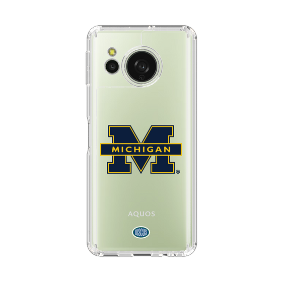 スリムプロテクションケース［ ミシガン大学 - ロゴ - Clear ］