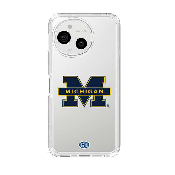 スリムプロテクションケース［ ミシガン大学 - ロゴ - Clear ］