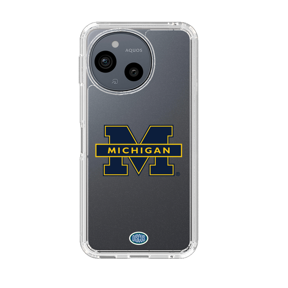 スリムプロテクションケース［ ミシガン大学 - ロゴ - Clear ］
