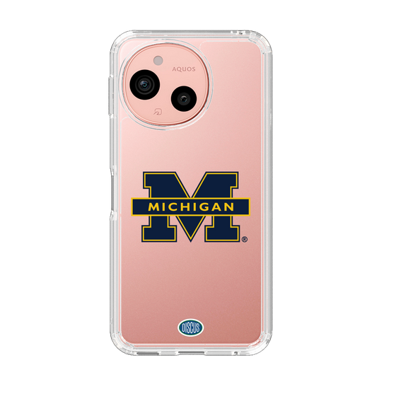 スリムプロテクションケース［ ミシガン大学 - ロゴ - Clear ］