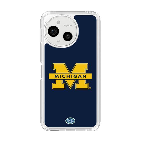 スリムプロテクションケース［ ミシガン大学 - ロゴ - Navy ］