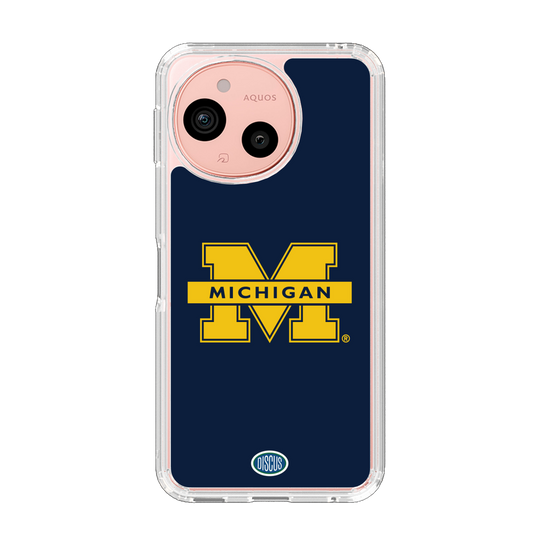スリムプロテクションケース［ ミシガン大学 - ロゴ - Navy ］
