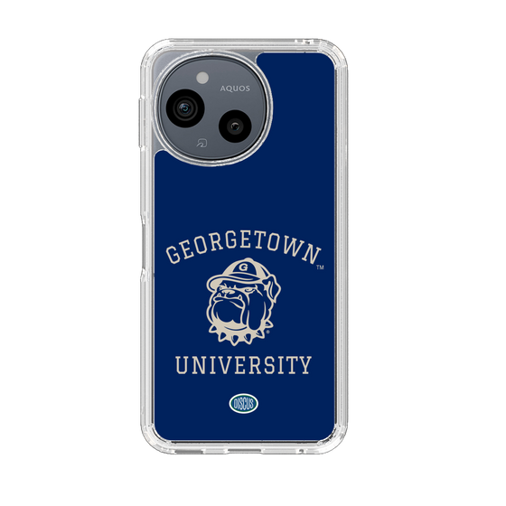 スリムプロテクションケース［ ジョージタウン大学 - Jack the Bulldog - blue ］