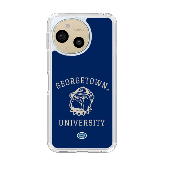 スリムプロテクションケース［ ジョージタウン大学 - Jack the Bulldog - blue ］