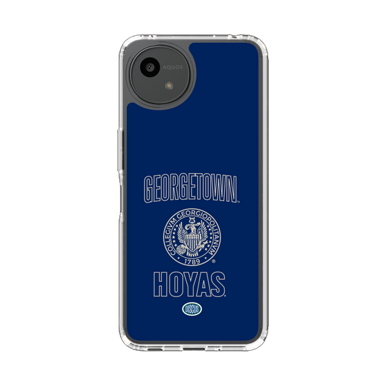 スリムプロテクションケース［ ジョージタウン大学 - エムブレム - blue ］