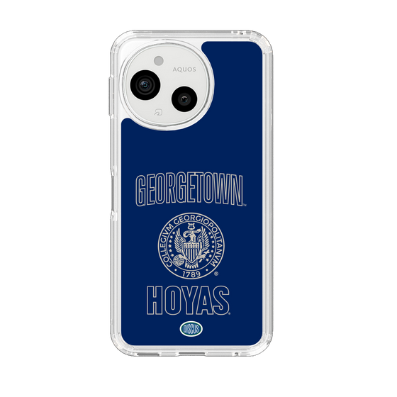 スリムプロテクションケース［ ジョージタウン大学 - エムブレム - blue ］