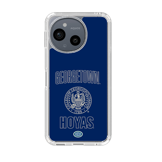 スリムプロテクションケース［ ジョージタウン大学 - エムブレム - blue ］