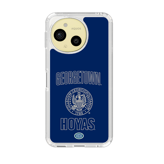 スリムプロテクションケース［ ジョージタウン大学 - エムブレム - blue ］