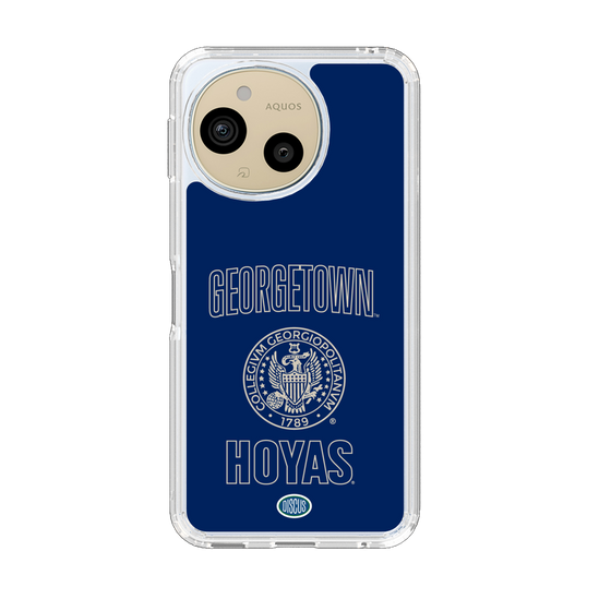 スリムプロテクションケース［ ジョージタウン大学 - エムブレム - blue ］