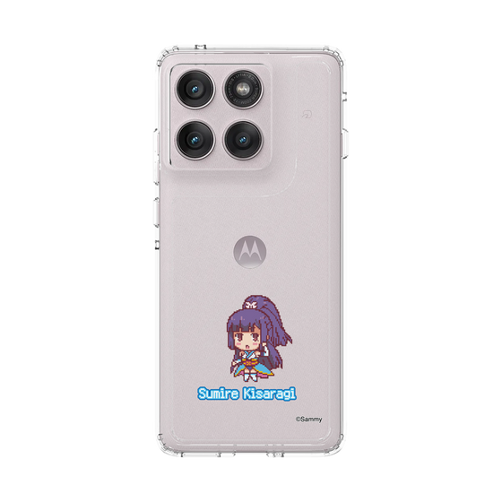 スリムプロテクションケース［ ツインエンジェル - 如月 すみれ - ドットイラスト ］