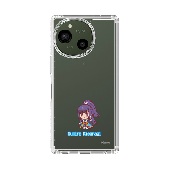 スリムプロテクションケース［ ツインエンジェル - 如月 すみれ - ドットイラスト ］