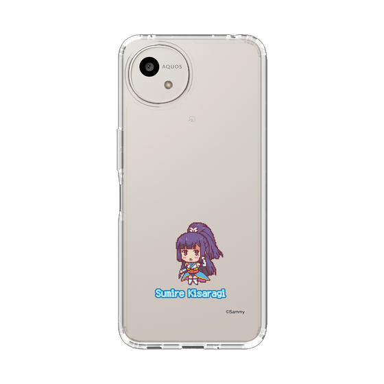 スリムプロテクションケース［ ツインエンジェル - 如月 すみれ - ドットイラスト ］