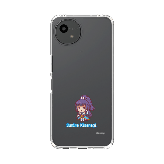 スリムプロテクションケース［ ツインエンジェル - 如月 すみれ - ドットイラスト ］