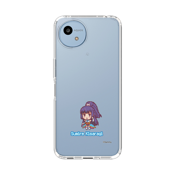 スリムプロテクションケース［ ツインエンジェル - 如月 すみれ - ドットイラスト ］