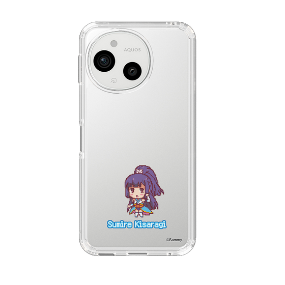 スリムプロテクションケース［ ツインエンジェル - 如月 すみれ - ドットイラスト ］