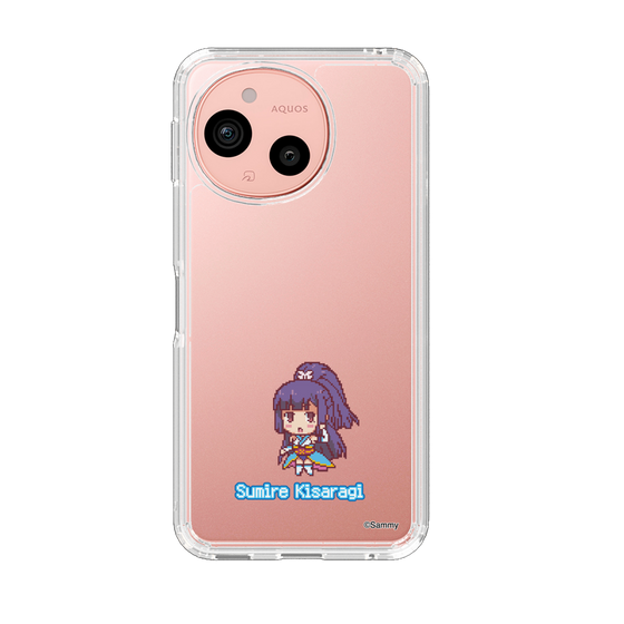 スリムプロテクションケース［ ツインエンジェル - 如月 すみれ - ドットイラスト ］