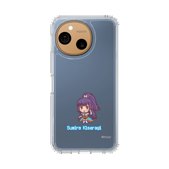 スリムプロテクションケース［ ツインエンジェル - 如月 すみれ - ドットイラスト ］