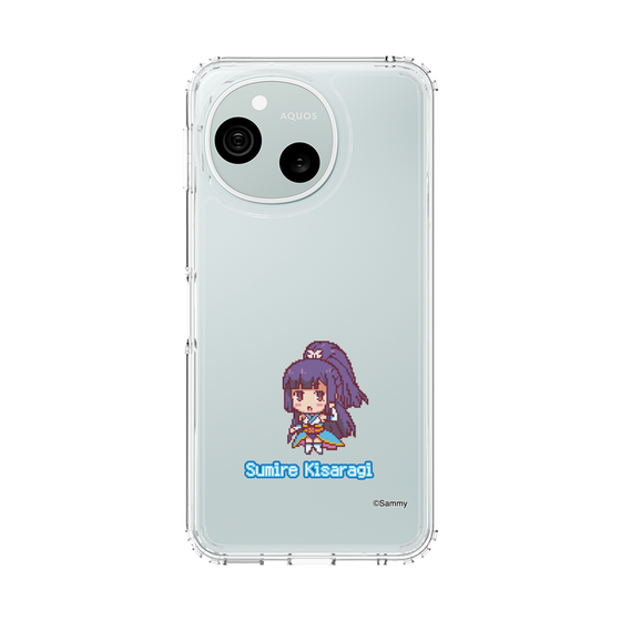 スリムプロテクションケース［ ツインエンジェル - 如月 すみれ - ドットイラスト ］