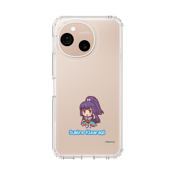 スリムプロテクションケース［ ツインエンジェル - 如月 すみれ - ドットイラスト ］