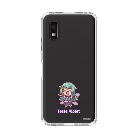 スリムプロテクションケース［ ツインエンジェル - テスラ・ヴァイオレット - ドットイラスト ］