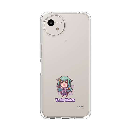 スリムプロテクションケース［ ツインエンジェル - テスラ・ヴァイオレット - ドットイラスト ］