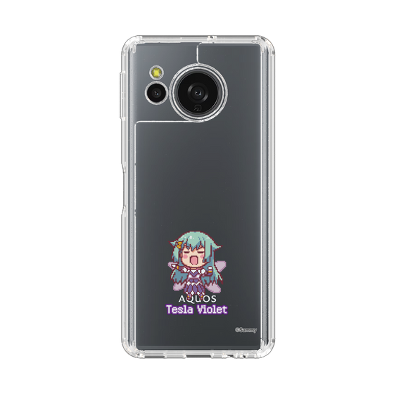 スリムプロテクションケース［ ツインエンジェル - テスラ・ヴァイオレット - ドットイラスト ］