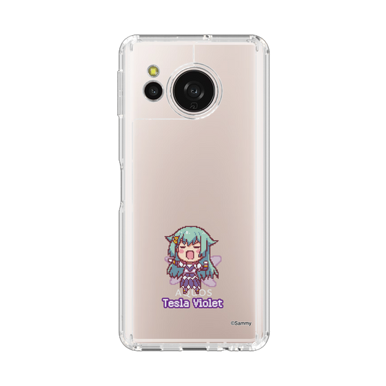 スリムプロテクションケース［ ツインエンジェル - テスラ・ヴァイオレット - ドットイラスト ］