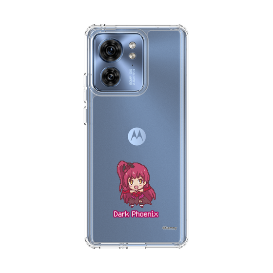 スリムプロテクションケース［ ツインエンジェル - ダークフェニックス - ドットイラスト ］