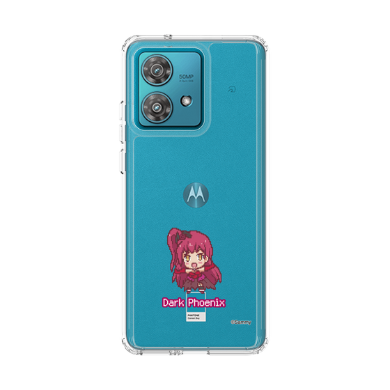 スリムプロテクションケース［ ツインエンジェル - ダークフェニックス - ドットイラスト ］