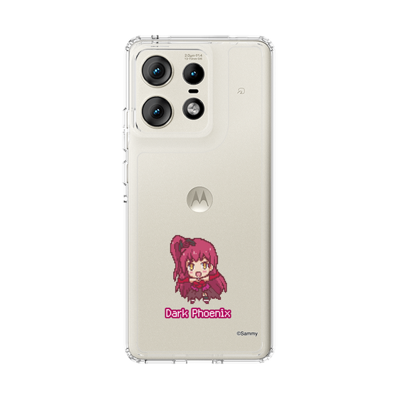 スリムプロテクションケース［ ツインエンジェル - ダークフェニックス - ドットイラスト ］