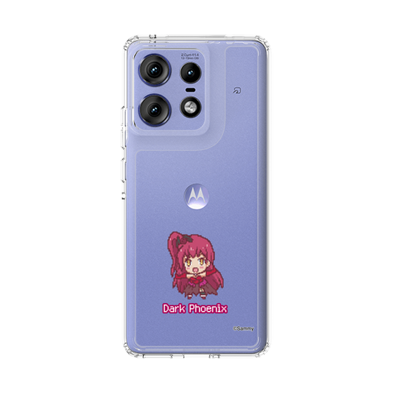 スリムプロテクションケース［ ツインエンジェル - ダークフェニックス - ドットイラスト ］