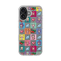 スリムプロテクションケース［ ツインエンジェル - ドットイラスト - クリア ］