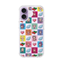 スリムプロテクションケース［ ツインエンジェル - ドットイラスト - クリア ］