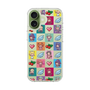 スリムプロテクションケース［ ツインエンジェル - ドットイラスト - クリア ］