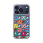 スリムプロテクションケース［ ツインエンジェル - ドットイラスト - クリア ］