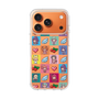 スリムプロテクションケース［ ツインエンジェル - ドットイラスト - クリア ］