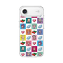 スリムプロテクションケース［ ツインエンジェル - ドットイラスト - クリア ］